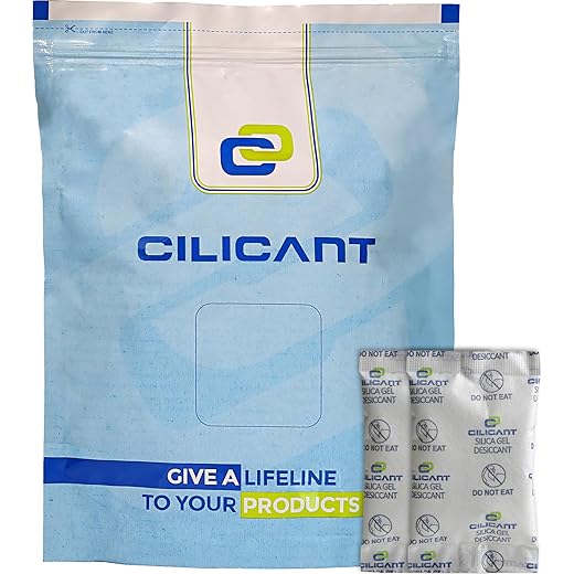 CILICAnT 1 Gram 250 Pcs White Silica Gel Desiccant Packets