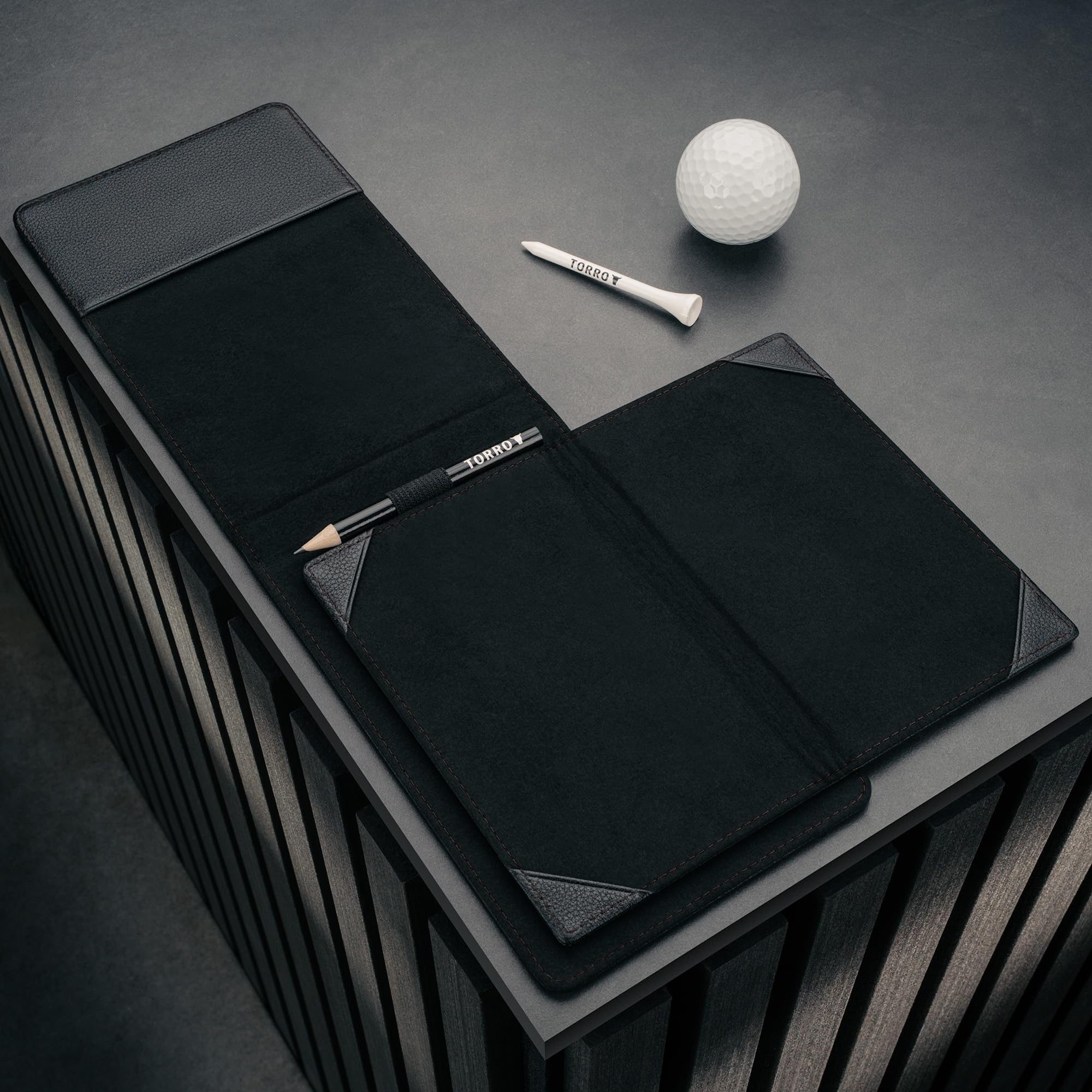 TORRO Golf Scorekartenhalter und Yardage-Buch-Cover – Echteder Golf Scorekarte und Yardage Wallet mit Bleistiftschlaufe