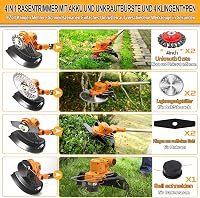 WISDOM LIFE 4az1-ben fűnyíró akkumulátoros 21V kefe nélküli kerti trimmer 4