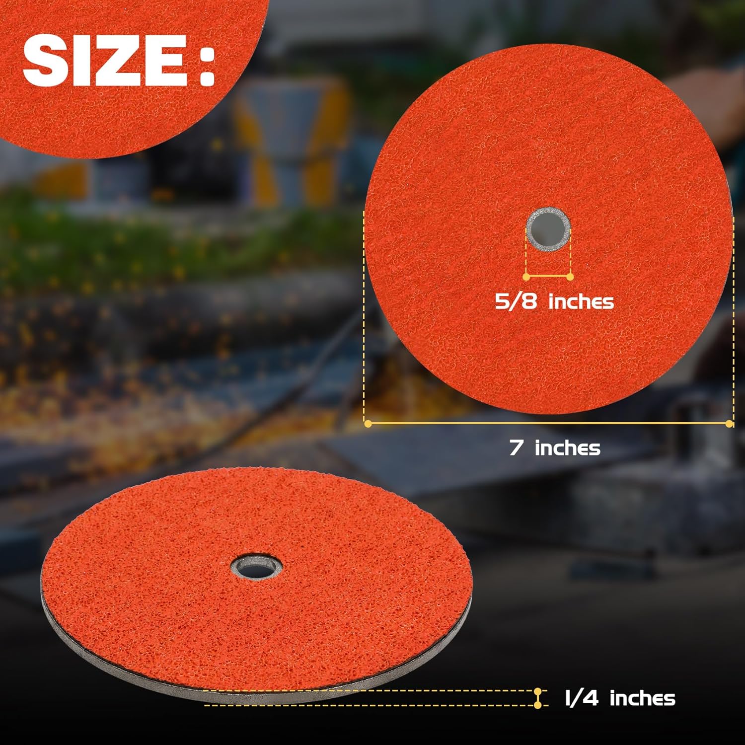 7" Disc Grinding Wheel for RBG 712 Grinding Wheel, 750, 780 Grinder,11710 Abrasive Grinding Wheel Replace 7" Lawn Mower Blade Sharpener Disc