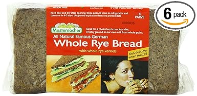 Mestemacher Bread Whole Rye, 17.6-Ounce (Pack of 6)