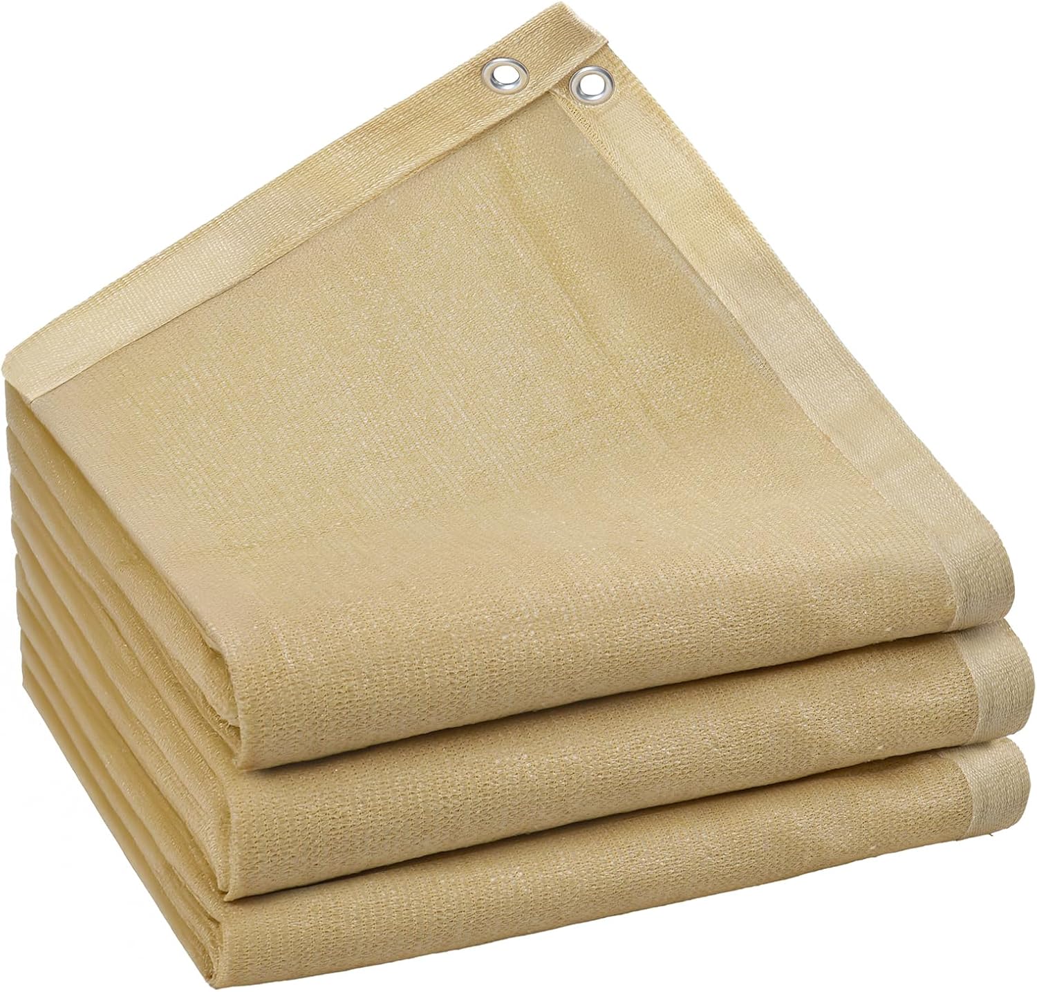 90% Shade Fabric Sun Shade Cloth, 10 x 20' Beige Shade Cloth with Grommets for Garden, Outdoor Patio, Pergola, Deck