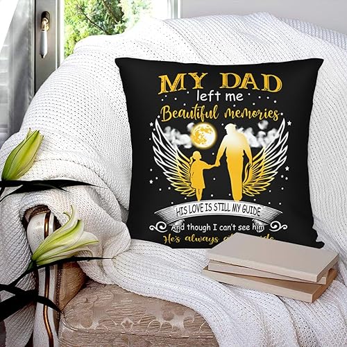 Fundas de almohada cuadradas para el Día del Padre en el Cielo, para la cama, el sofá, la decoración del hogar, sofá, dormitorio, 26 x 26 pulgadas