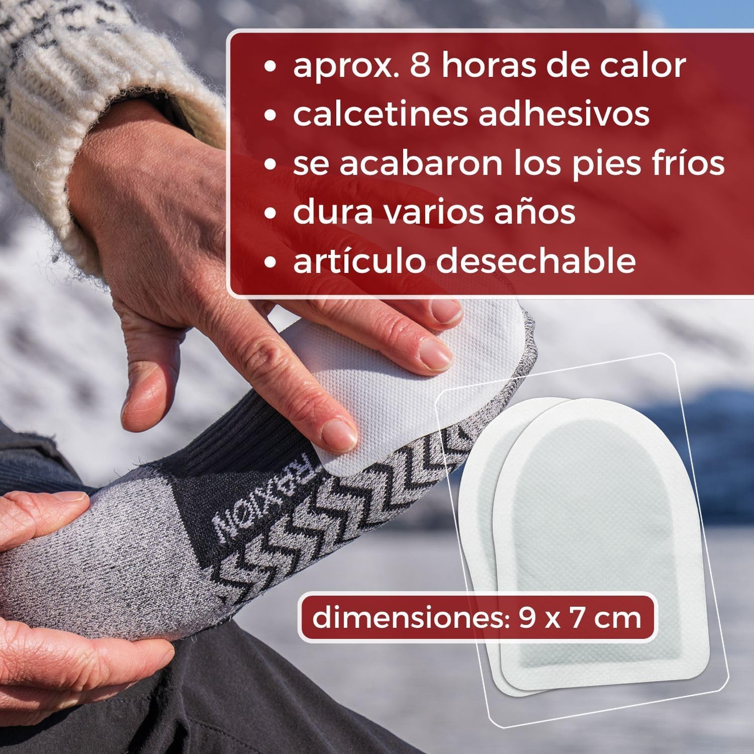 THERMOPAD Calentadores de Dedos - 20 Pares - Calor Natural hasta 9 Horas - para Todos los Zapatos - Activado por Aire inmediatamente