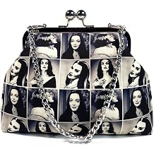 Gothic Ghoul Girl Kisslock Clutch Purse - Vampira, Morticia Addams, Lily Munster, Bride of Frankenstein, Goth Evening Bag, Gift for Women