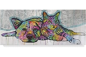 Cat and Dog Companions by Dean Russo Gallery Wrapped Canvas