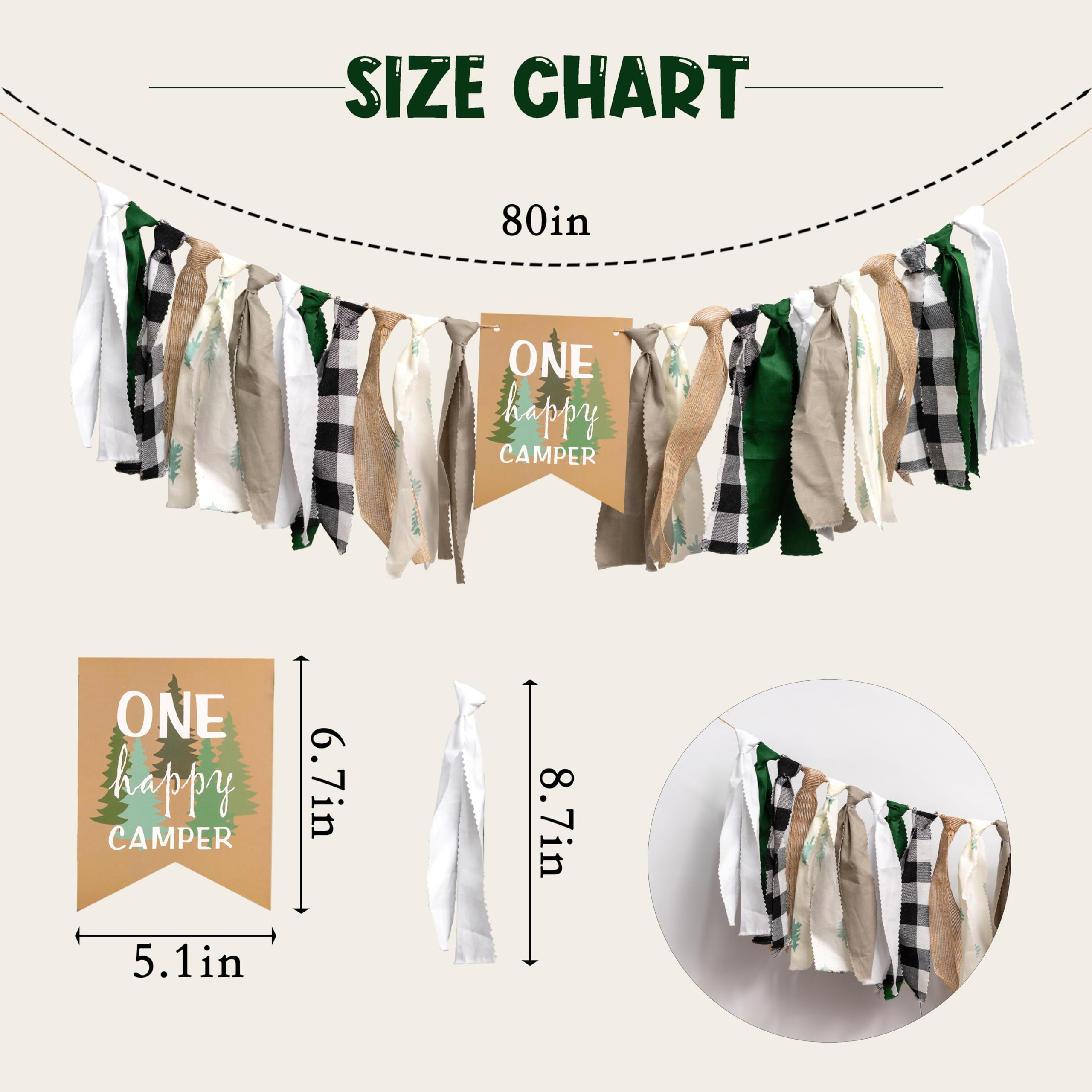 POP Parties Woodland Reindeer 'ONE' Banner - Lumberjack 1st Birthday Party Decor, High Chair Banner - View #10