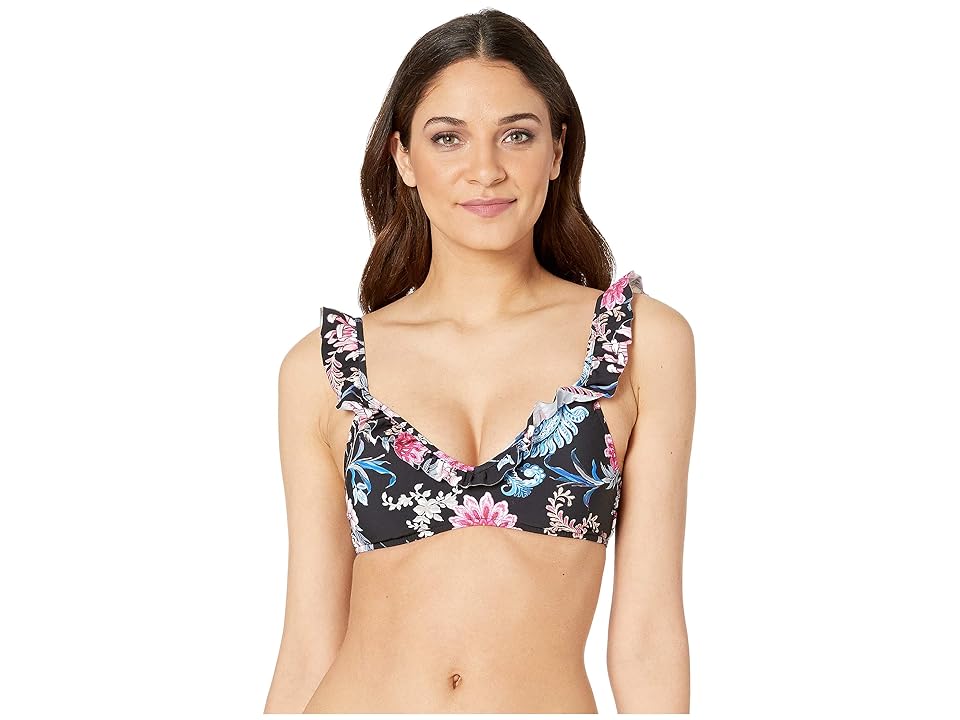

Seafolly Water Garden Off the Shoulder Bralette Top (Black) Women's Swimwear