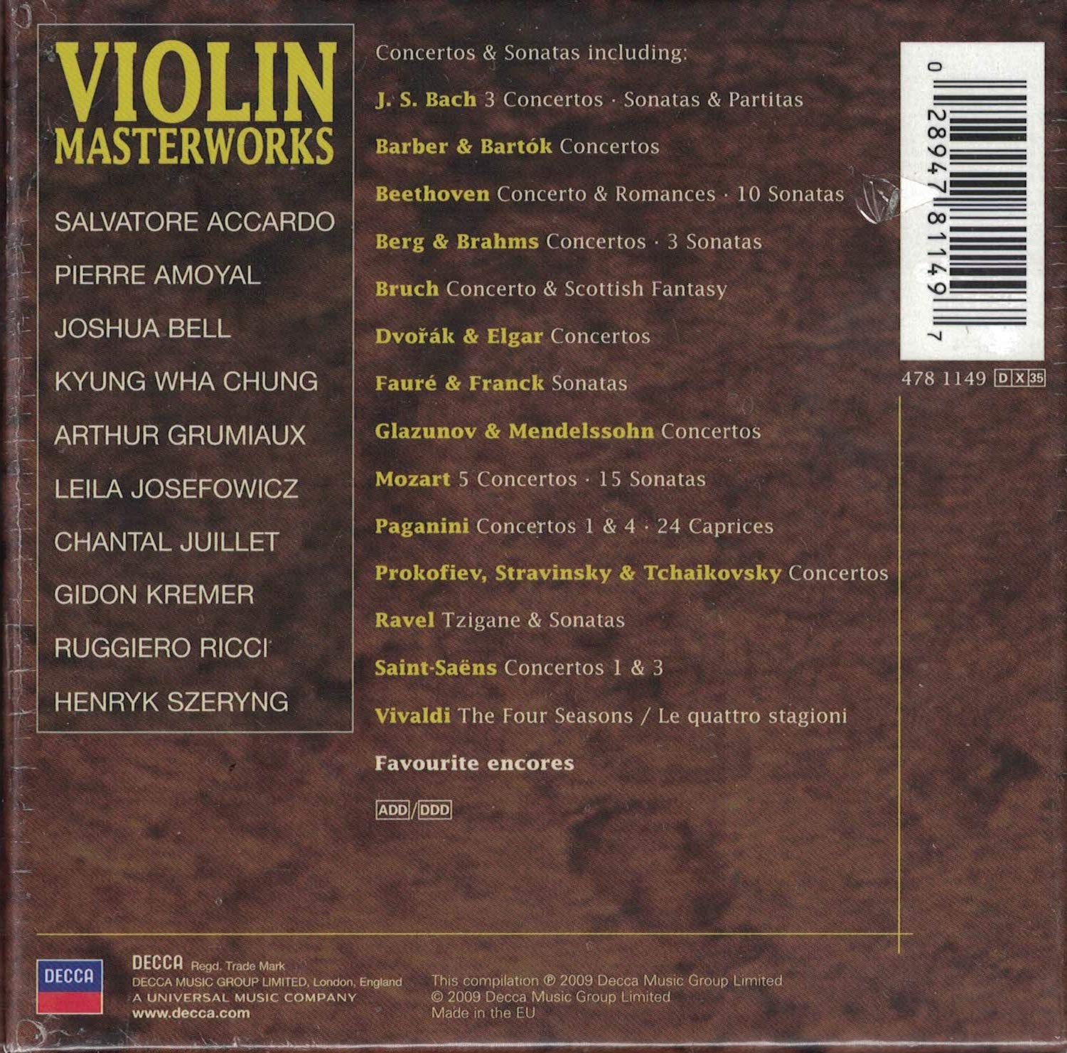 Capolavori Per Violino