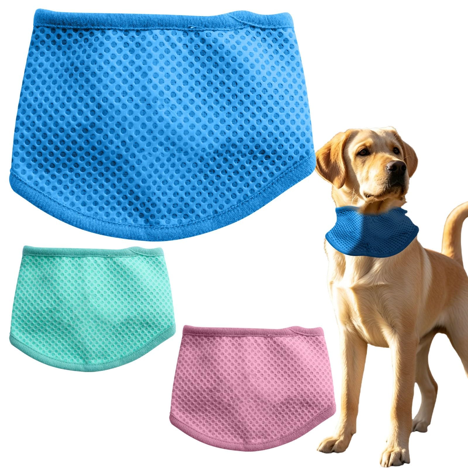 Cooling Dog Bandana,Instant Ice Lightweight Breathable Pet Neck Wrap - Portable Reusable Cooling Scarf, Prevents Pet Overheating for Summer Daily Outdoor Use