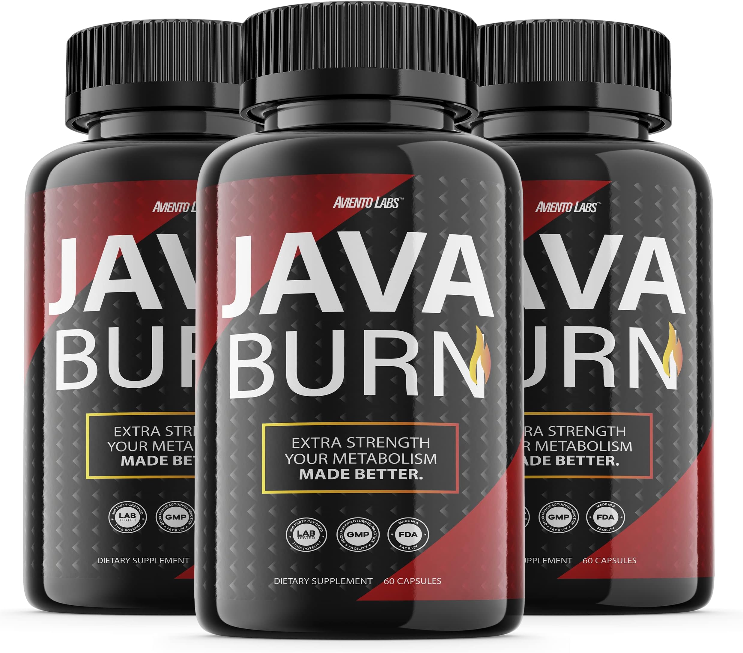 (3 Pack) Java Burn Coffee Supplement Powder Pouches - Now in Capsules! Advanced Loss Packets Formula, 3 Bottle, 90 Day Supply, 60 Count (Pack of 3)