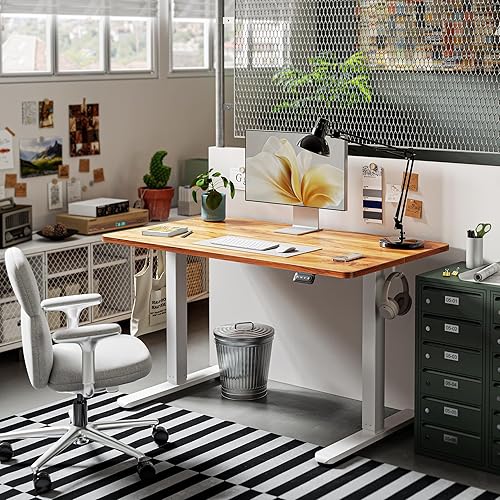 Miniatura 2 de Cubiker Escritorio Eléctrico de Pie, 40 x 24 Pulgadas Escritorio Ajustable en Altura Sit Stand, Estación de Trabajo Ergonómica para Computadora de