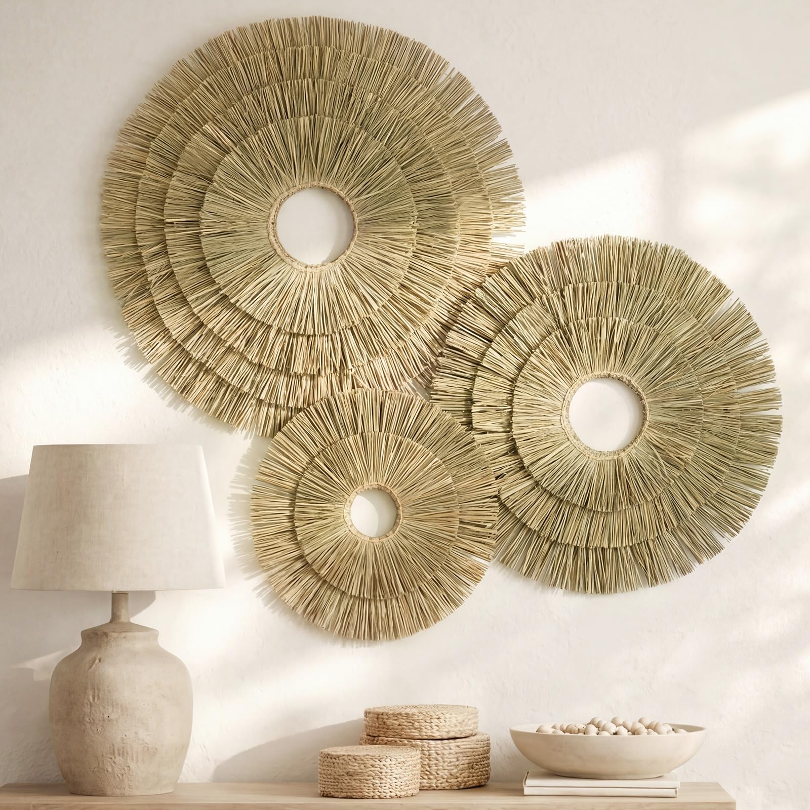 17% Off Sintuff Boho Wall Baskets – Handwoven Seagrass