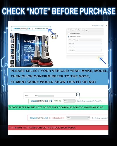 Miniatura 6 de NINEO Bombillas LED 9012, 60 W, 12000 lm, 300% súper brillantes, HIR2 Winless inalámbrico en línea de repuesto de halógenos (paquete de 2)