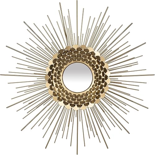 Stratton Home Decor S43931 - Espejo de 22.25 x 0.75 x 22.25, dorado