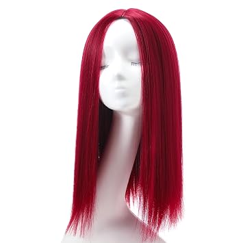 Colorful Wig Womens Long Straight Wigs Synthetic Wigs Long Straight Wigs for Women Heat Resistant Pastel Cosplay Wig RED