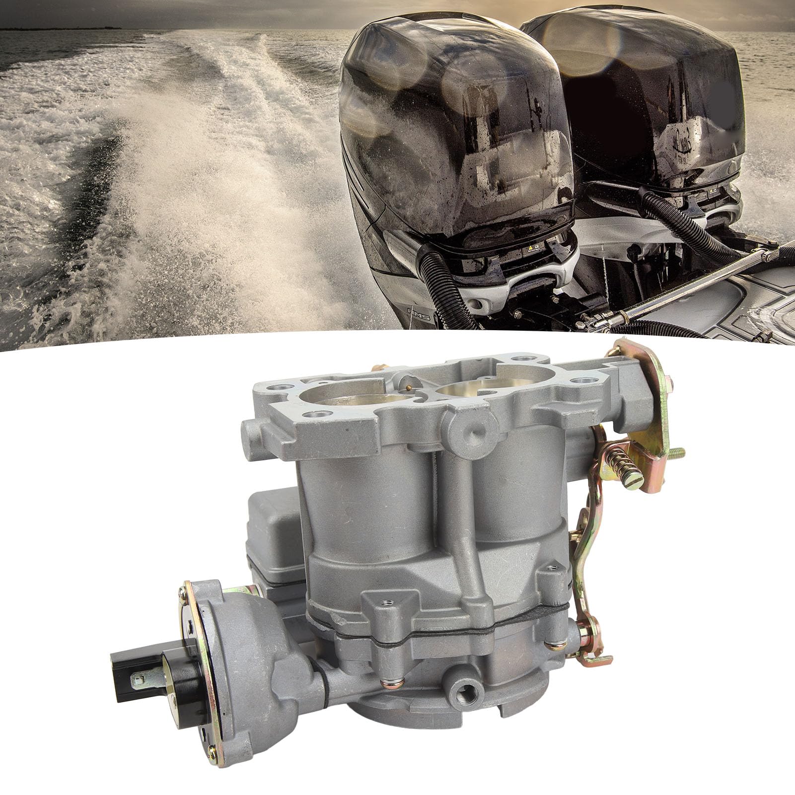 Carburador Marino Rochester Mercruiser, Aleación de Aluminio Duradera, Fácil Instalación, Reemplazo Ideal, MERC2‑3.0L‑EC‑L, 3310‑864940A01