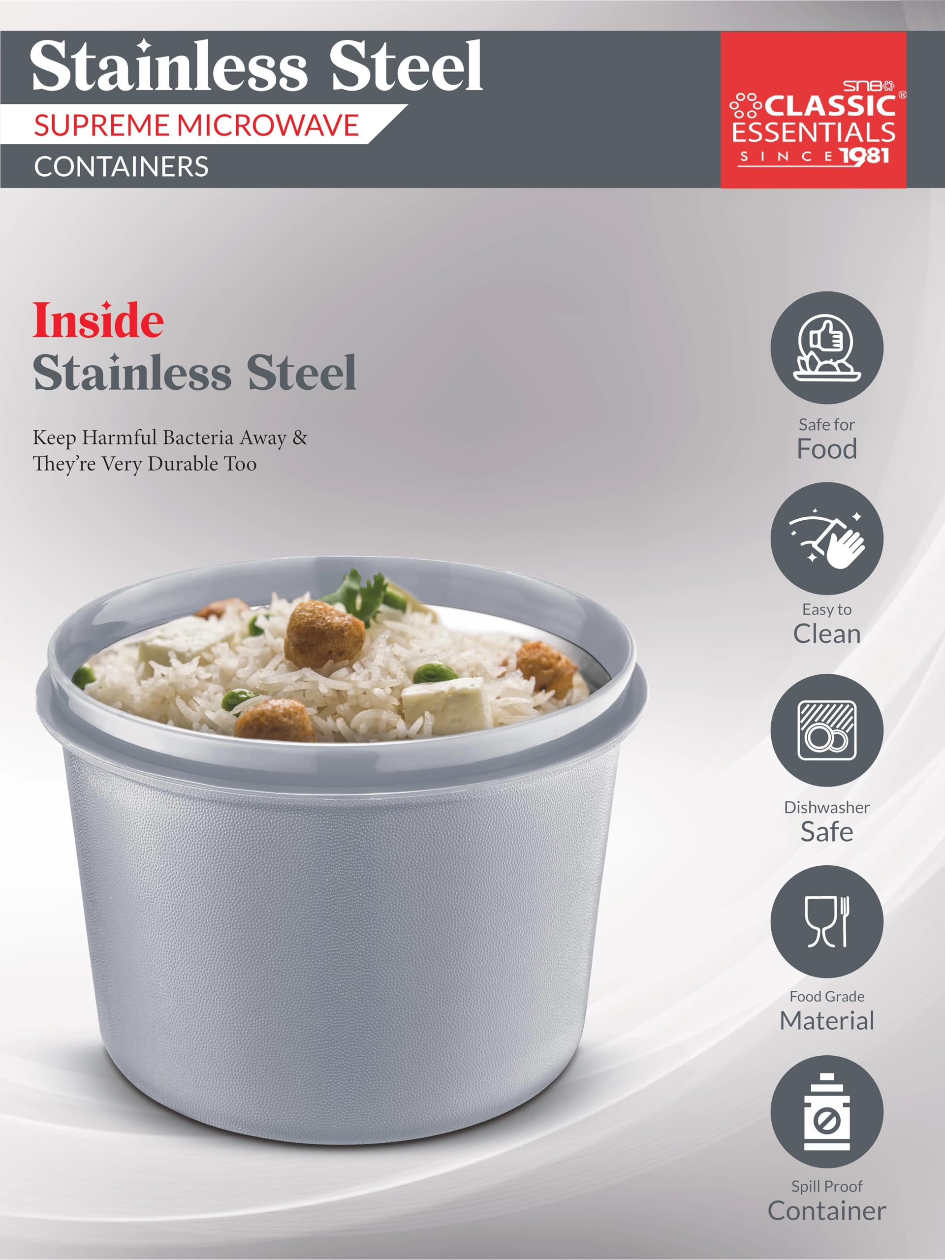 Stainless Steel Lunch Box - Keep Food Fresh! -3