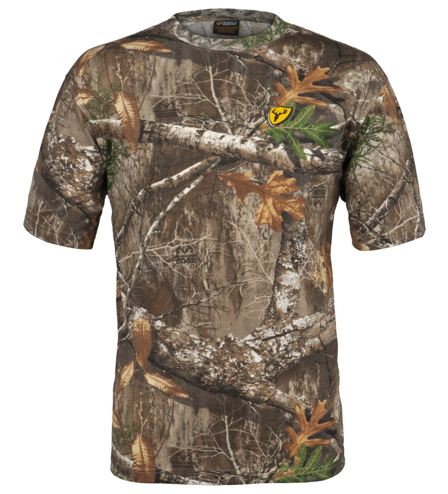 SCENTBLOCKERScent Blocker Fused Cotton Lightweight Short-Sleeve Camo Hunting Shirt for Men