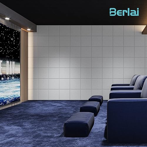 Miniatura 6 de Berlai Paquete de 15 paneles acústicos autoadhesivos a prueba de sonido paneles de espuma de 12 x 12 x 04 pulgadas paneles de absorción de sonido de