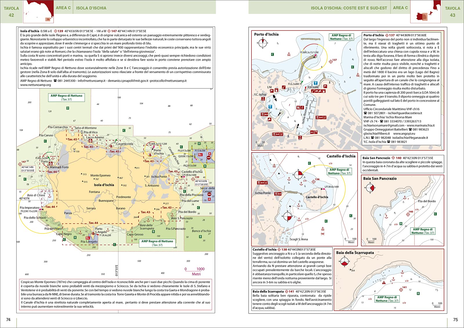 Dall’Argentario a Capo Miseno Isole Pontine-Isola d’Ischia. Portolano cartografico (Vol. 3A)