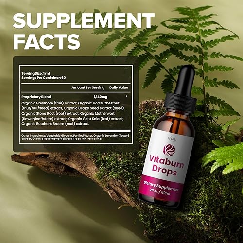 Miniatura 7 de Vita Burn Drops Suplemento de apoyo vitamínico saludable (1 paquete) - Fórmula avanzada, líquido Vitaburn 24 horas, revisiones de energía y fuerza