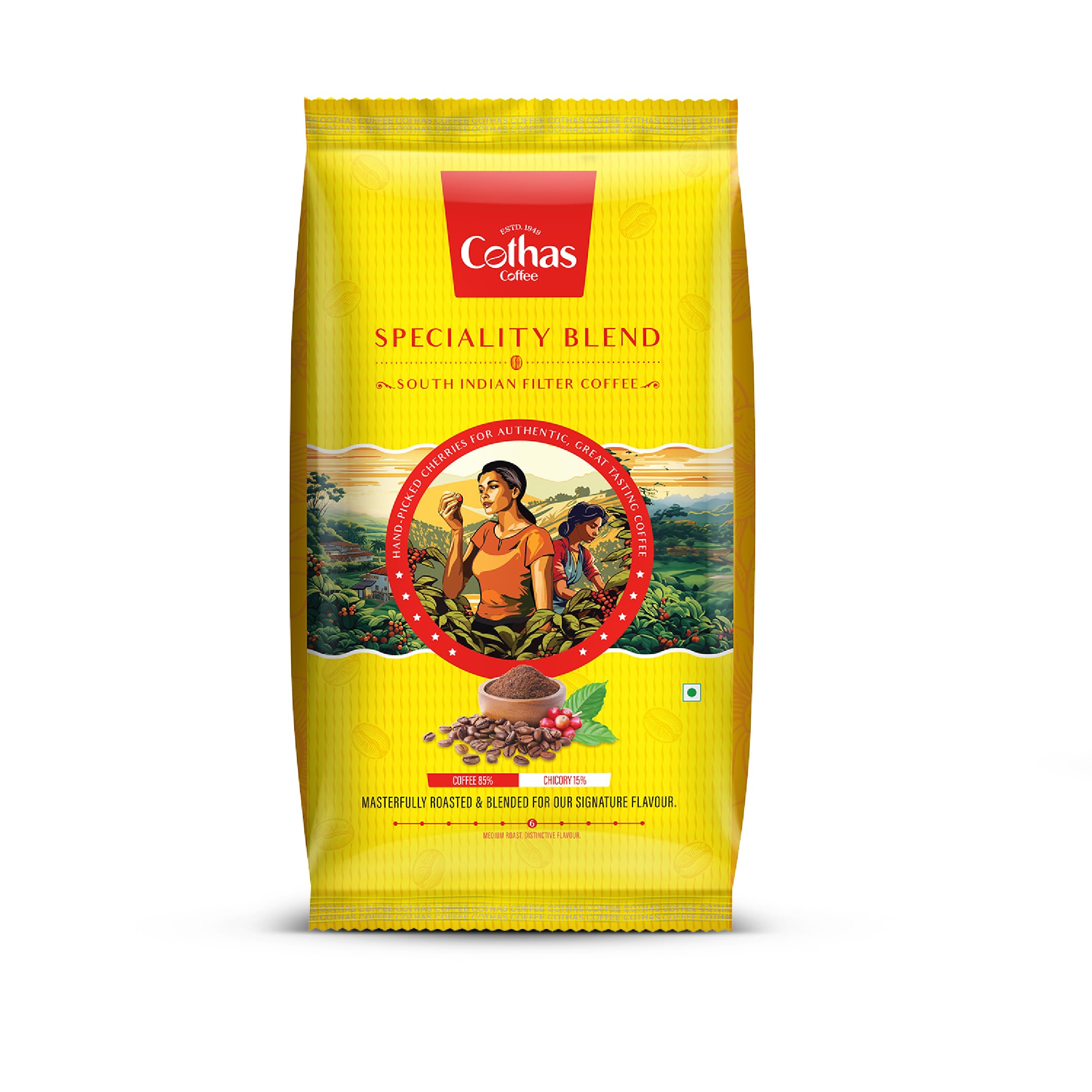 Cothas Coffee – Speciality Blend South Indian Filter Coffee Powder | 85% Coffee & 15% Chicory | Rich Aroma & Strong Taste | Authentic Roast & Ground Filter Coffee | 500 g Pack