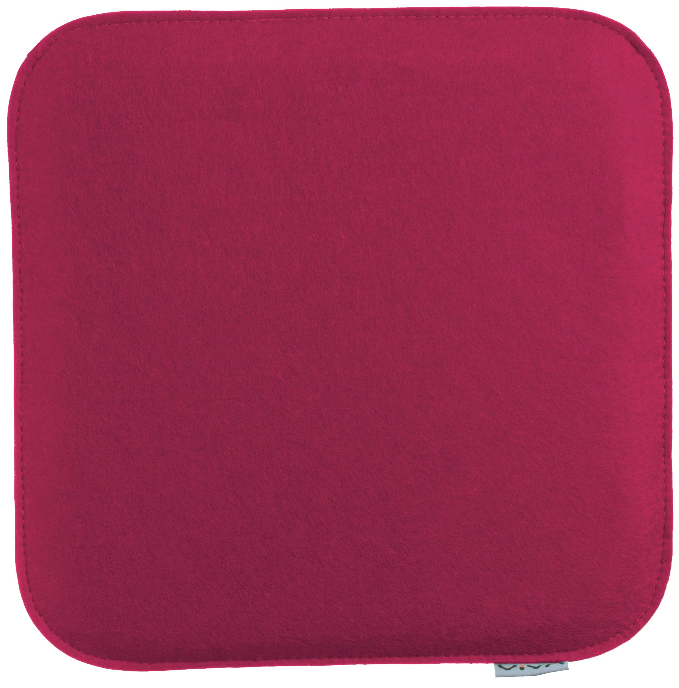 Brandsseller Lot de 6 Coussins d'assise en Feutre 35 x 35 x 2 cm – Galettes de Chaise carrées et Robustes pour l’intérieur et l’extérieur, Assise rembourrée Confortable - Rose
