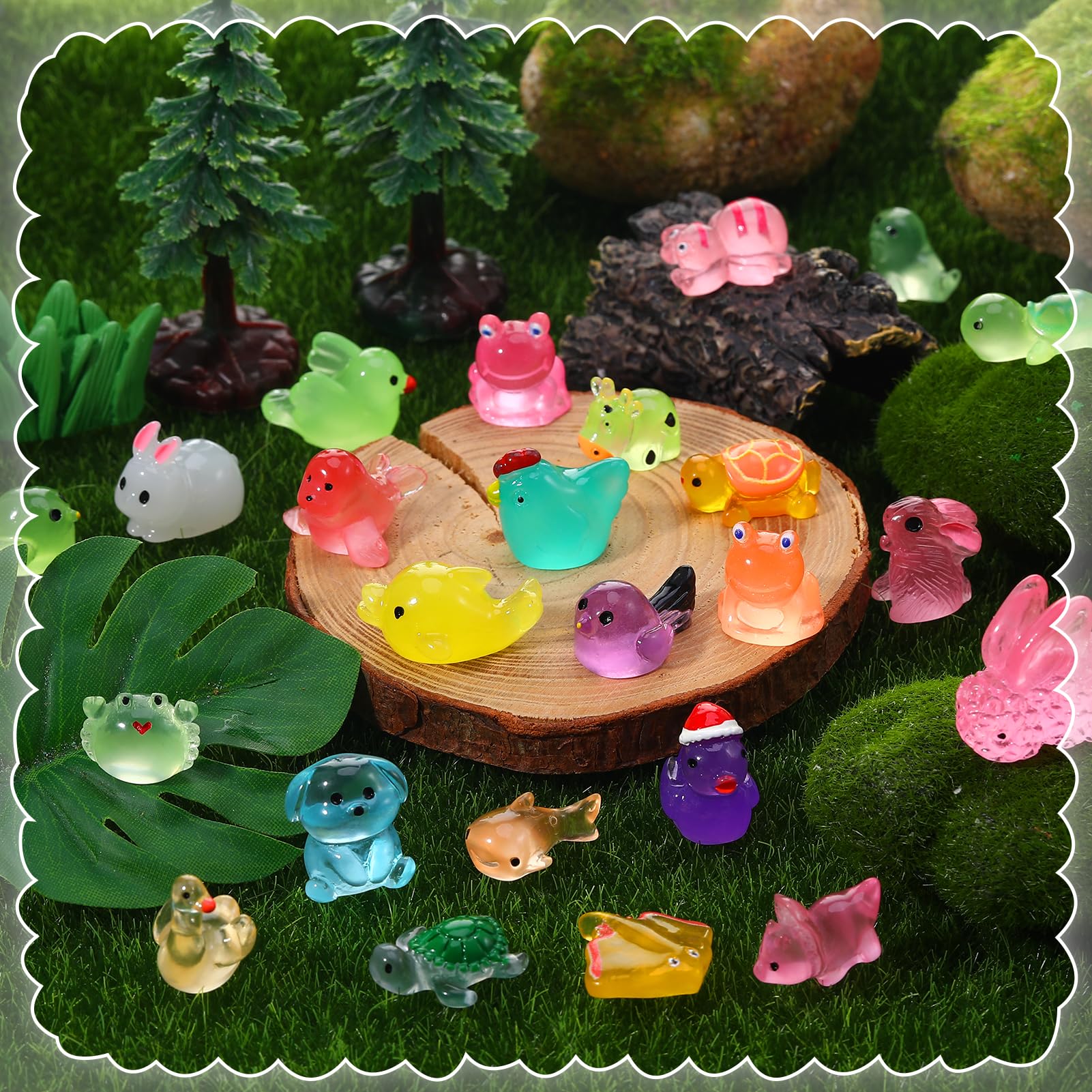 50 Pack Mini Glow Resin Animals Blind Bags, Small Resin Animals Mixed - Image 4