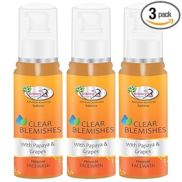 Sibley Beauty Papaya Anti Blemish Pigmentation Face Wash (3 x 100 ml) - For Men Women Boys Girls -Oily Normal Dry Combination Skin - Clear Blemishes Face Wash