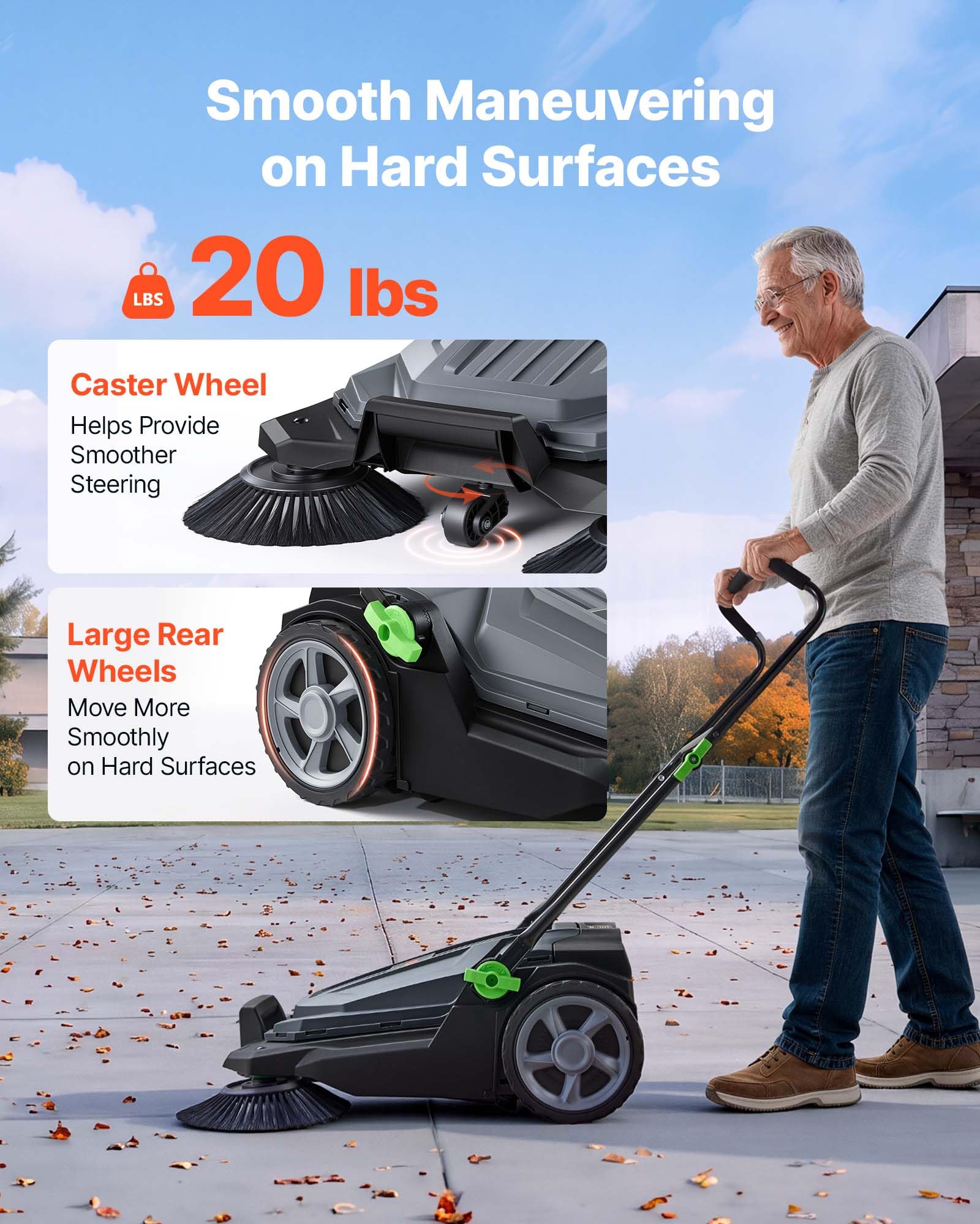 VEVOR Hand Push Sweeper - Powerful Floor Cleaning -4 VEVOR Hand Push Sweeper - Powerful Floor Cleaning -4