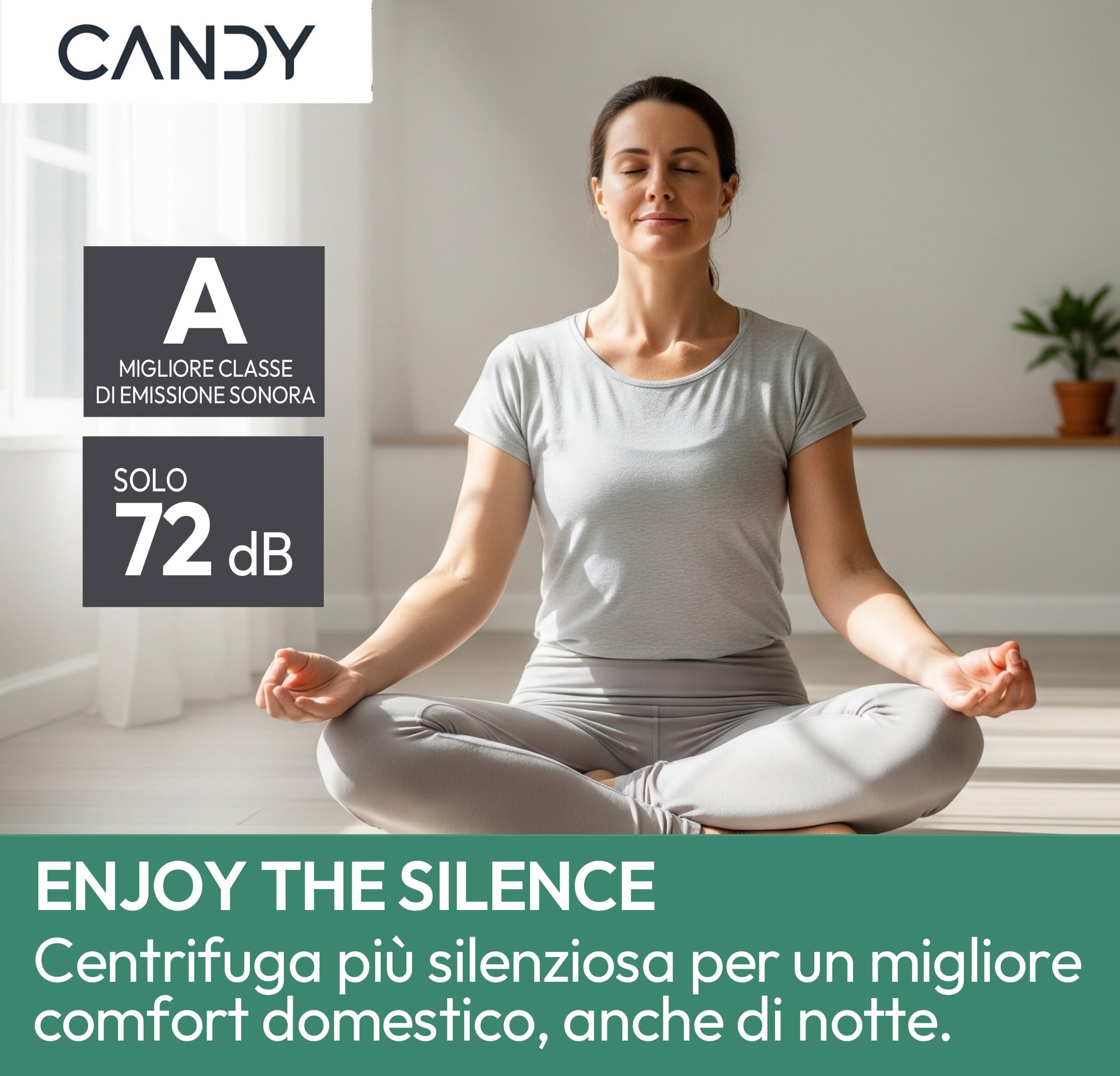 Candy ProWash 700 Lavatrice 9 Kg, Libera Installazione, Carica Frontale, Classe A-30%, 1400 Giri, 16 Programmi, Connessa, Funzione Partenza ritardata, AxLxP 85x60x58 cm, Bianca - BS 49B9-S [Classe A]