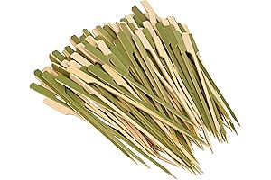 6 Inch Bamboo Wooden Paddle Picks Skewers for Cocktail, Appetizer