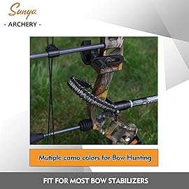 SUNYA Archery Bow Wrist Sling, 550 Paracord Strap Comfortable on Hand.100% Full Grain Leather Yoke, Multiple Camo Colors.Fit Compound Bow Stabilizer & Recurve. (Iron Rider 43)
