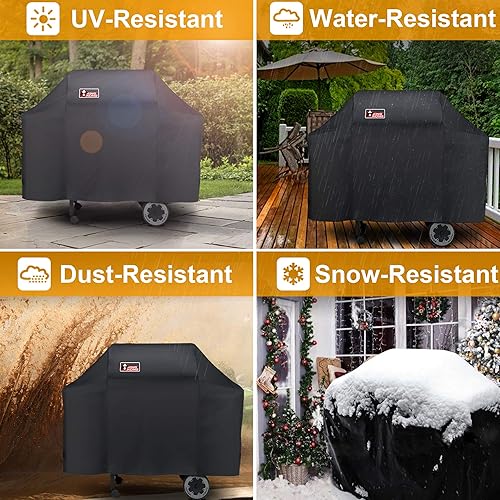 Miniatura 5 de Funda Kingkong 7130 para parrilla Weber Genesis II de 3 quemadores y parrillas Genesis 300, incluye cepillo, pinzas y termómetro