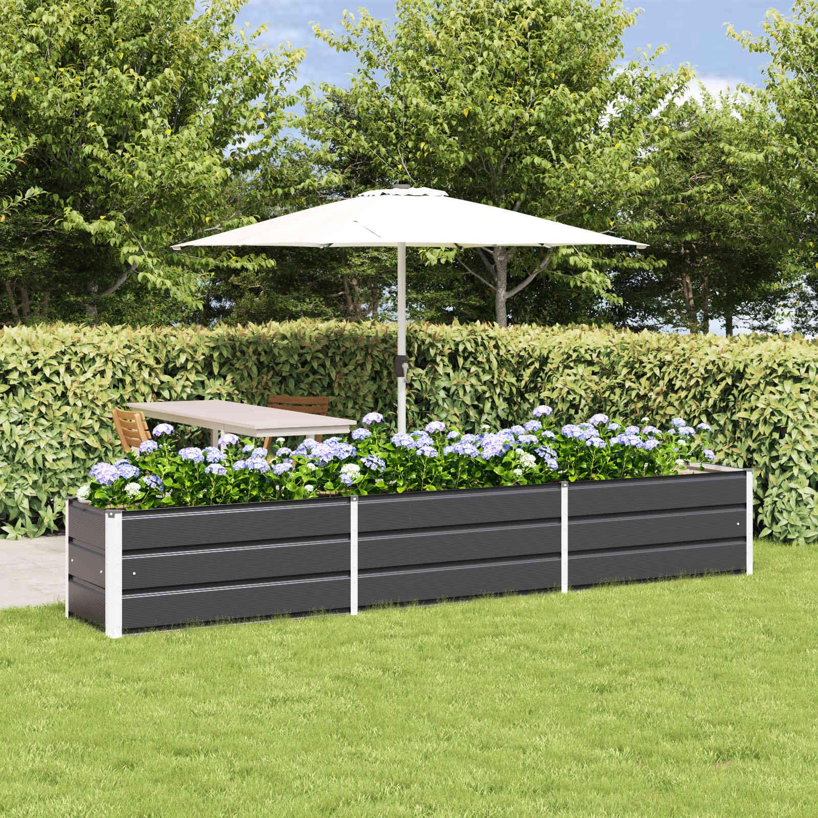 vidaXL Donica Antracyt 290 x 50 x 45 cm Stal Galwanizowana