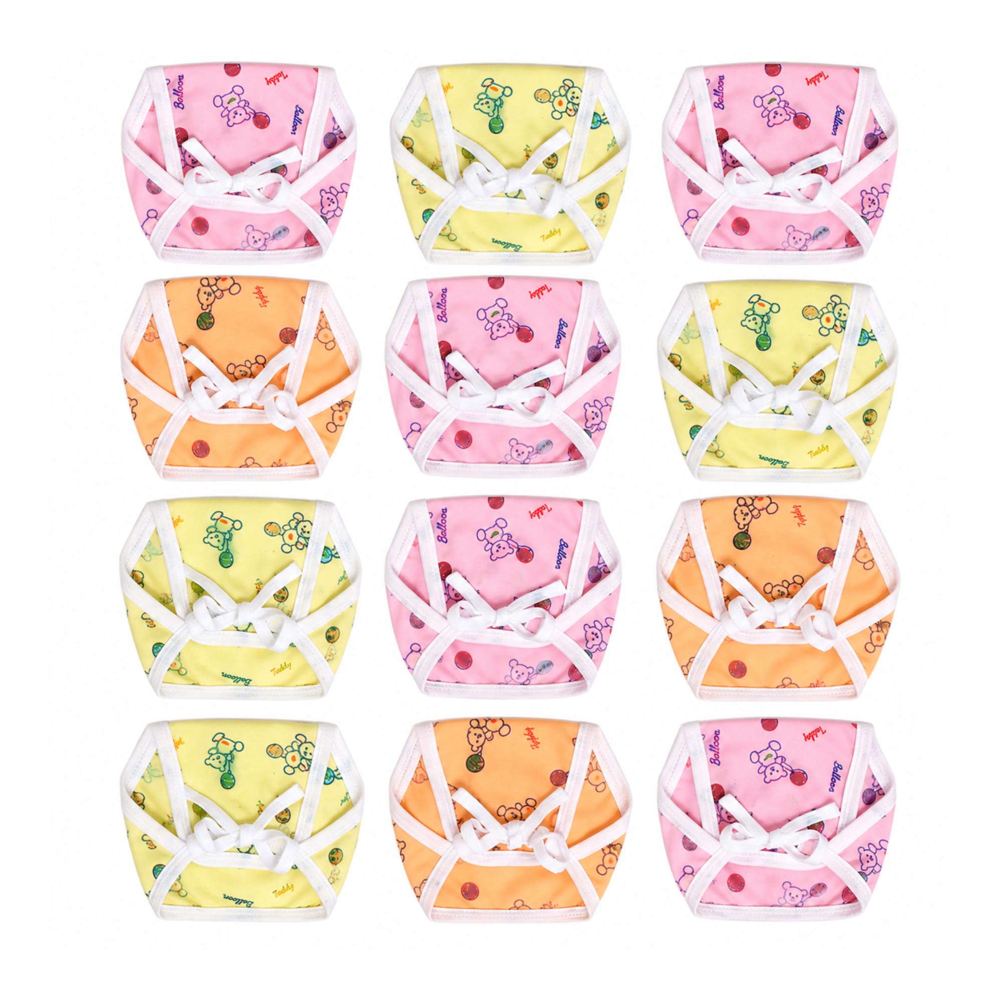 JAINAM TRADERS Newborn Baby Cotton Langot/Nappies for 0-6 Months | Double Layer Soft Cotton Cloth Diapers | Washable, Reusable & Breathable Baby Nappy for Boys & Girls | Printed Multicolor Baby Essentials | Pack of 12 (5, Cute Teddy Bear, 0-3 Months)-image-27