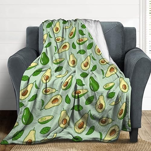 Miniatura 14 de Manta de aguacate personalizada con nombre, 40 x 30 pulgadas, bonita manta para niños, niñas, niños, mantas de felpa suave verde para regazo y silla