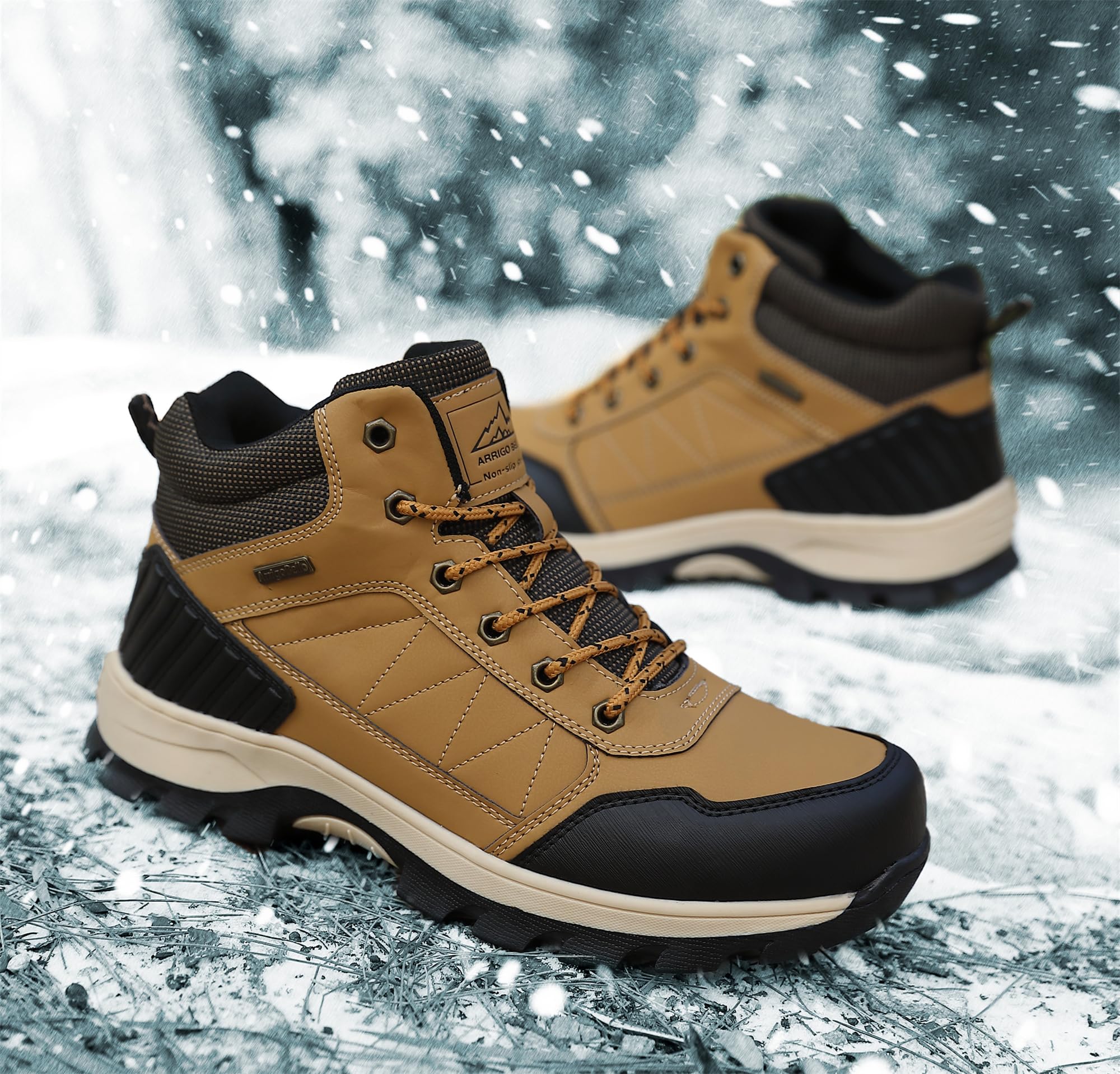 ARRIGO BELLO Chaussure Homme Hiver Bottes Homme Bottine Chaud Fourrées Neige Extérieur De Marche Randonnée Boots Taille 41-46
