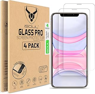 [4 Pack] Screen Protector for iPhone 11 Pro Max and iPhone Xs Max 6.5-Inch Tempered Glass Film 9h HD, 0.26mm Premium Acces...