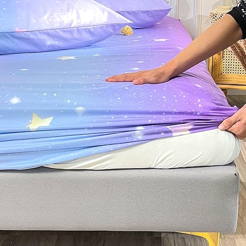 Miniatura 6 de HOSIMA Juego de ropa de cama, sábanas de microfibra de bolsillo profundo tamaño Queen de 61 x 81 pies con 2 fundas de almohada, ropa de cama con