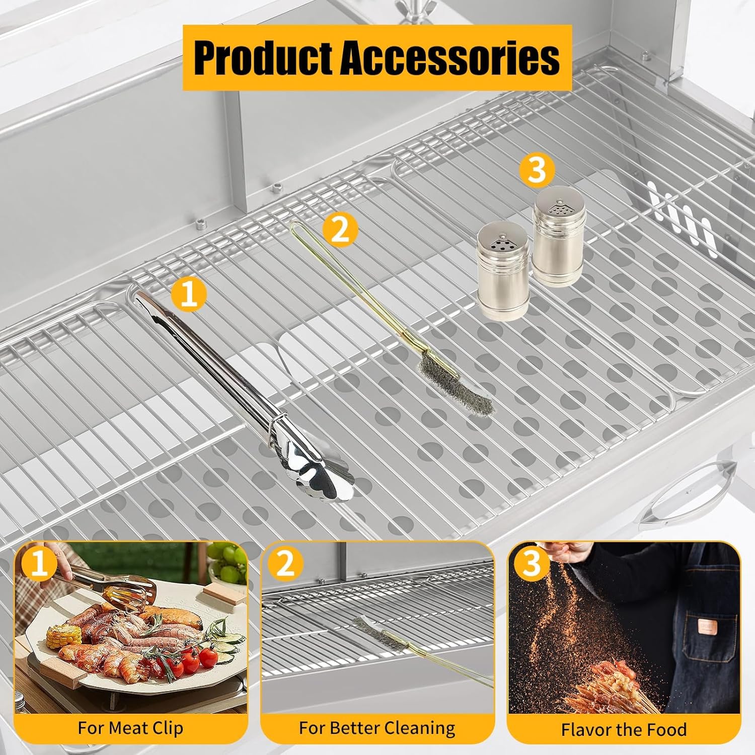 Rotisserie Grill with Back Cover Guard,25W Motor 55 Inch Stainless Steel Small Pig Lamb Rotisserie Roaster, BBQ Charcoal Rotisserie Grill for Camping Party，Outdoor Kitchen (176 LBS/80KG)