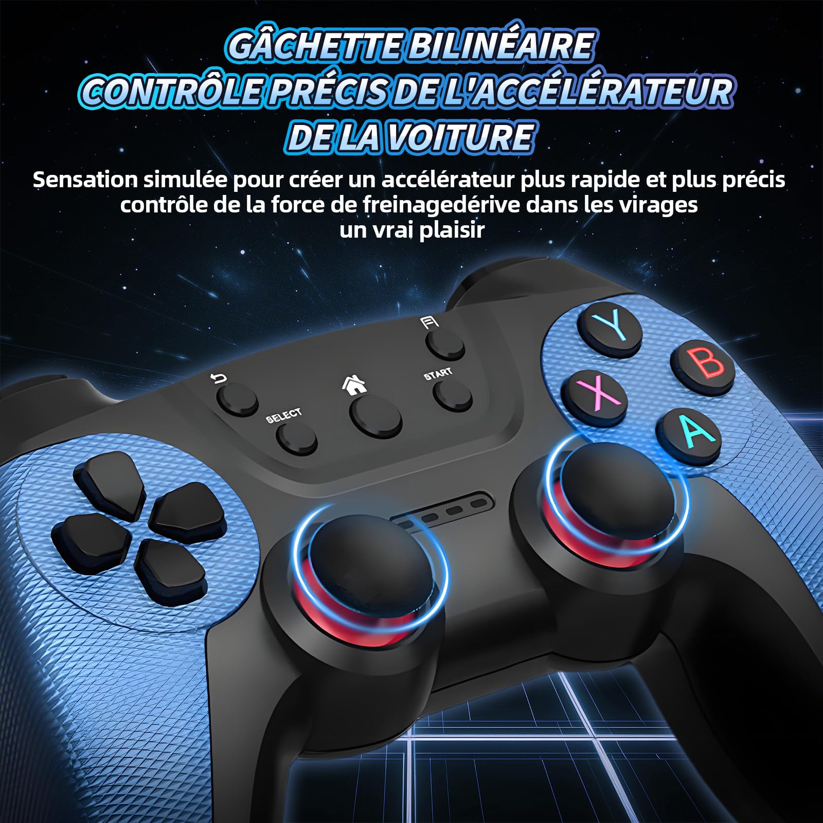 X2 Bleu Console de Jeux Retro 4K, Émulateur pour Console Vidéo, 70 000+ Jeux Rétro Intégrés, 50+ Émulateurs, Clé de Jeu Vidéo Plug and Play pour TV (256Go, Manette sans Fil Rechargeable)