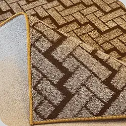 Tapete Para Sala Quarto Marrom 1,00 X 1,50m Pequeno Feltro Macio