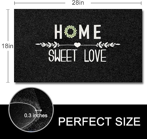 Miniatura 3 de Tapete para puerta delantera, duradero de perfil bajo, tapete de bienvenida para interiores, atrapa la suciedad y el polvo, tapete antideslizante