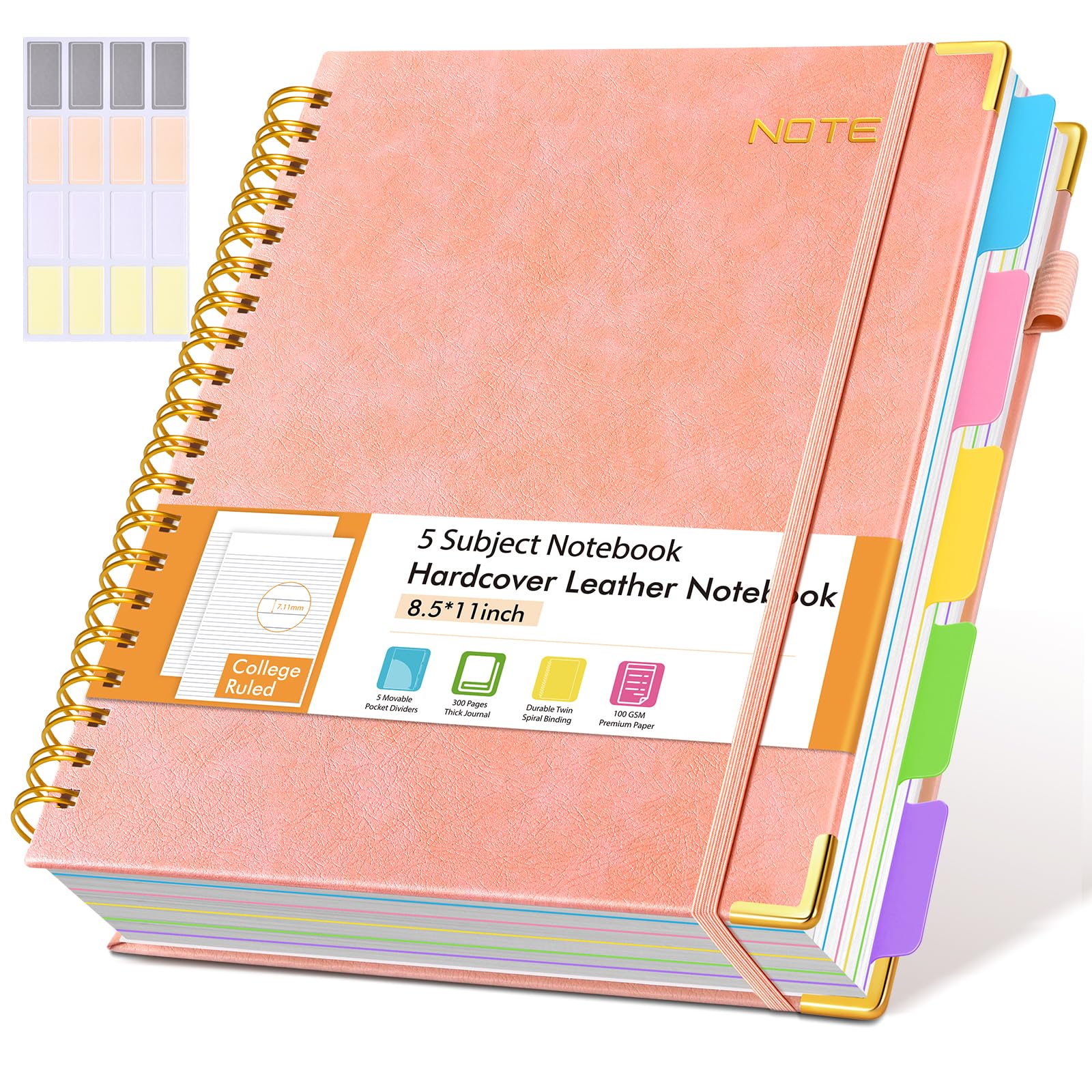 Amazon.com : Hardcover Large Spiral Notebook 8.5