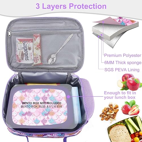 Miniatura 46 de RHCPFOVR Kids Lunch Bag - Insulated Lunch Box for Boys Girls,Washable Lunch Bag and Reusable Toddler Leak-proof Lunchbox for School and Daycare