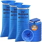 MP MOZZPAK Vomit Bags Disposable 35 Pack - 1000ml Emesis Bags, Leak-Proof Barf Bag, Travel Friendly Puke & Nausea Bag for Motion Sickness, Medical Grade Throw up Relief for Car, Airplane, & Road Trip