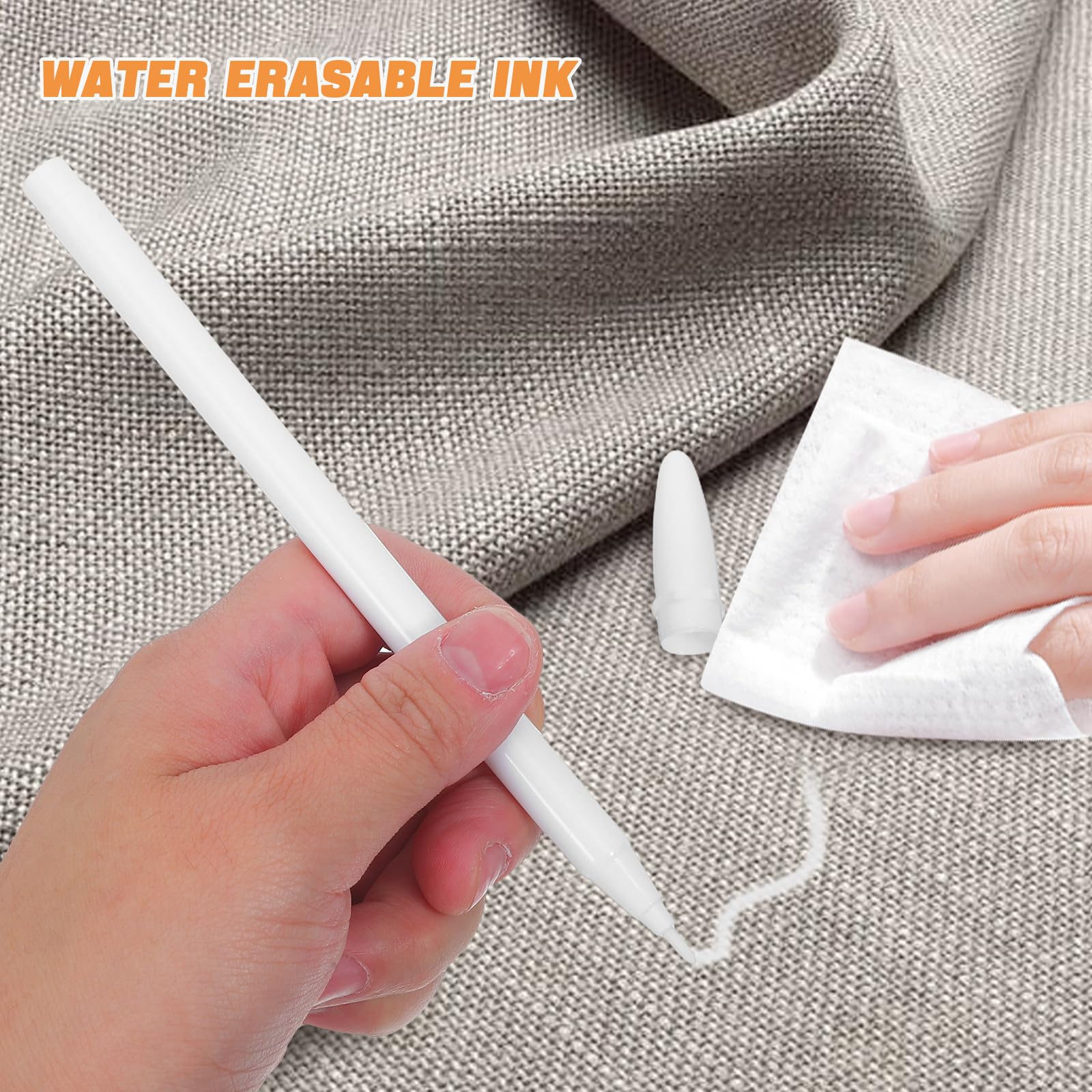 SEWACC 50 Piezas Marcadores de Tela Lavables Tinta Soluble en Agua para Marcar Ropa de Seda y Prendas, 10 Bolígrafos Rápidos de Secado para Costura y Acolchado en Taller