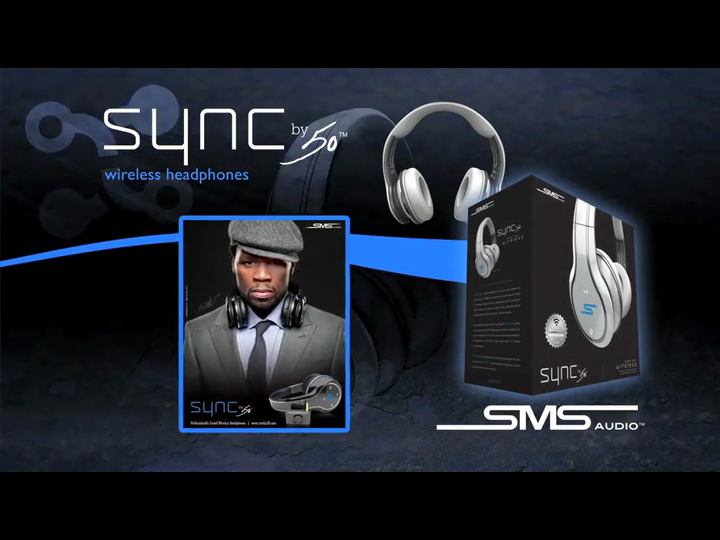SMS Audio SYNC By 50 Cent Over-Ear Wireless Headphones - White